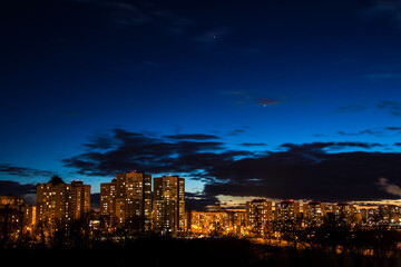 Cityscape at twilight