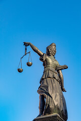 Statue of Lady Justice (Justitia) in Frankfurt