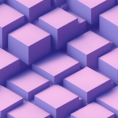Fototapeta premium Abstract 3D isometric cube pattern background with a pastel color palette, generative ai