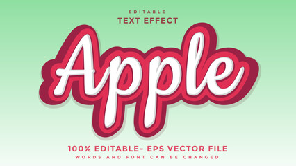 Minimal Word Apple Editable Text Effect Design, Effect Saved In Graphic Style