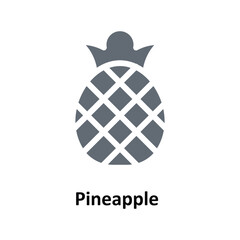 Pineapple Vector Solid Icons. Simple stock illustration stock