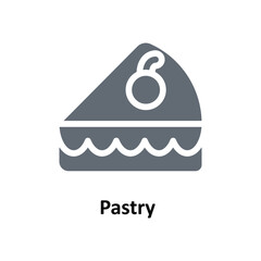 Pastry Vector Solid Icons. Simple stock illustration stock