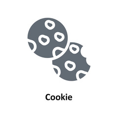 Cookie Vector Solid Icons. Simple stock illustration stock