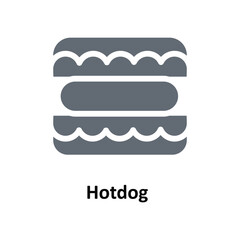 Hotdog  Vector Solid Icons. Simple stock illustration stock