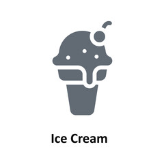 Ice Cream Vector Solid Icons. Simple stock illustration stock