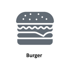 Burger  Vector Solid Icons. Simple stock illustration stock