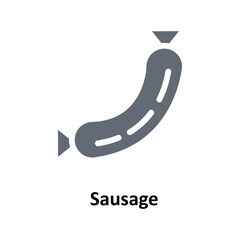 Sausage Vector Solid Icons. Simple stock illustration stock