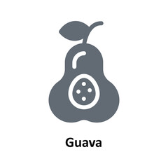 Guava Vector Solid Icons. Simple stock illustration stock