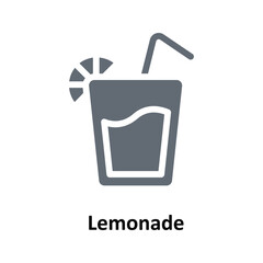 Lemonade Vector Solid Icons. Simple stock illustration stock