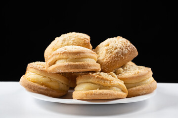 Sochnik cake with cottage cheese - pastry made from dough with cottage cheese filling, a dish of national russian cuisine.