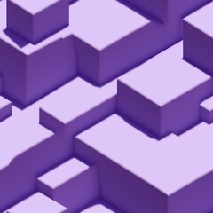 Abstract 3D isometric cube pattern background with a pastel color palette, generative ai