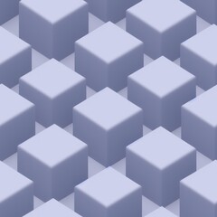 Fototapeta premium Abstract 3D isometric cube pattern background with a pastel color palette, generative ai