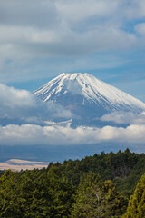 Naklejka na ściany i meble 日本　静岡県三島市にある三島スカイウォークから見える富士山