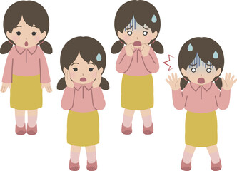 女児の驚く段階セット　私服