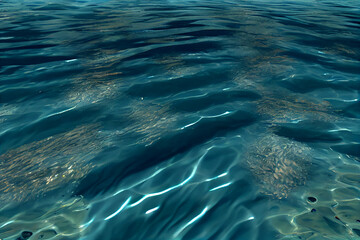 Fototapeta na wymiar Blue water surface. water background
