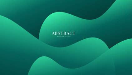 abstract background with circles, Green banner