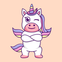 Obraz na płótnie Canvas Cute unicorn illustration, cute and fun