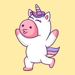 Cute unicorn illustration, cute and fun