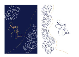 Elegant frame, background, floral invitation, with delicate flowers and decor. Vector vintage botanical illustration for invitation or wedding, postcard, decor, logo, label, branding