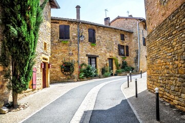 Wandering through the charming streets of Oingt, belonging to the The Most Beautiful Villages of...