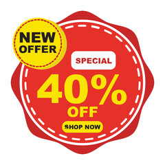 ESPECIAL OFFER DISCOUNT DESIGN IN COOL RED CONCEPT