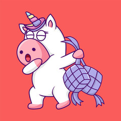 Cute unicorn illustration, cute and fun