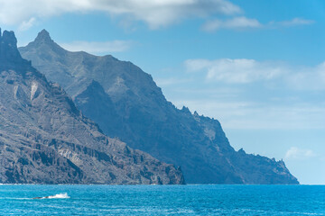 Roque de las Bodegas beach in Anaga mountains in the North of Tenerife Canary islands Spain