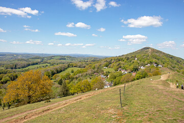 Hiking trails along the Malvern hills of England.