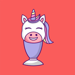Cute unicorn illustration, cute and fun