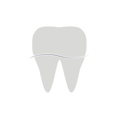 Dental clinic logo. Heals teeth icon. Dentist office. Tooth with heart style.  Abstract dental logo.