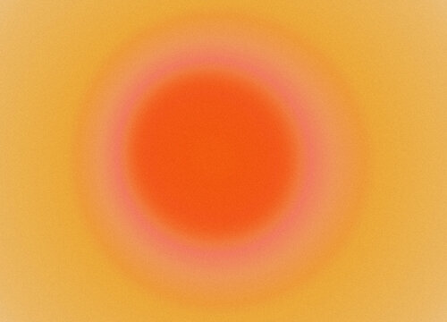 grainy circle gradient, warm energy, red, pink