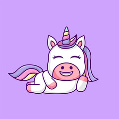 Cute unicorn illustration, cute and fun