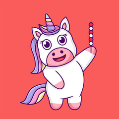 Cute unicorn illustration, cute and fun
