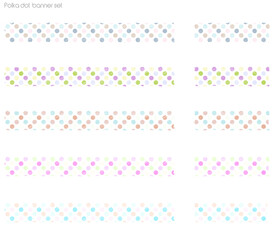 水玉模様　タイトル　バナー　台紙　素材　