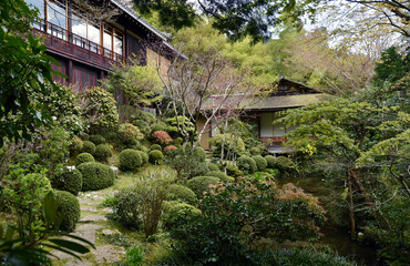 寂光院　茶室「孤雲」と庭園　京都市左京区大原