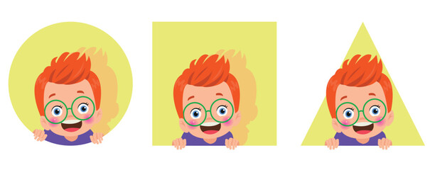 Funny Children Learning Basic Shapes