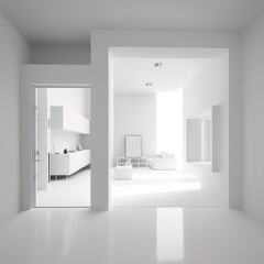 Fototapeta na wymiar interior design minimalist room