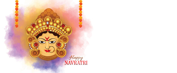 Happy navratri indian traditional festival design