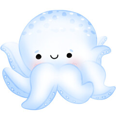 Cute Octopus, Squid, octopus illustration, sea life, animal illustration