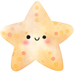 Cute Star fish, star fish illustration, sea life, fish illustration