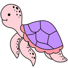 Sea Turtle, Turtle illustration, cute turtle, sea life, animal