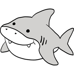 Baby Shark, Shark illustration, fish, sea creature 