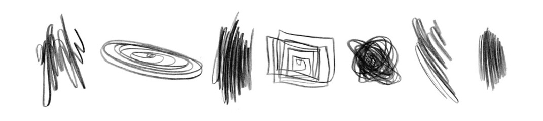 collection of paint brush marker ink stokes textures