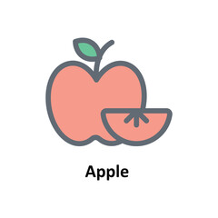 Apple Vector Fill outline Icons. Simple stock illustration stock