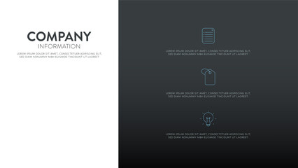 Creative minimal business project infographic layout template design. Presentation banner with options, steps or parts for business slide.  Workflow layout, process diagram, chart, info graph element