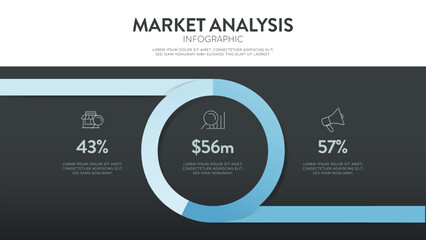 Creative minimal business project infographic layout template design. Presentation banner with options, steps or parts for business slide.  Workflow layout, process diagram, chart, info graph element