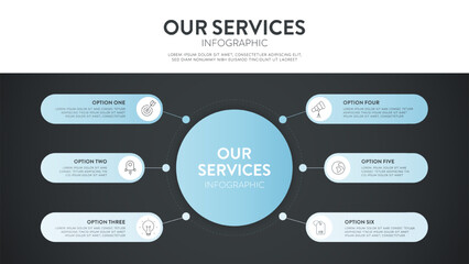 Creative minimal business project infographic layout template design. Presentation banner with options, steps or parts for business slide.  Workflow layout, process diagram, chart, info graph element