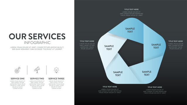 Creative minimal business project infographic layout template design. Presentation banner with options, steps or parts for business slide.  Workflow layout, process diagram, chart, info graph element