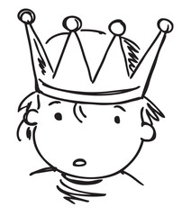 royal crown hand drawn vector illustration