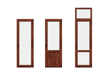interior doors isolate on a transparent background, interior furniture, 3D illustration, cg render
